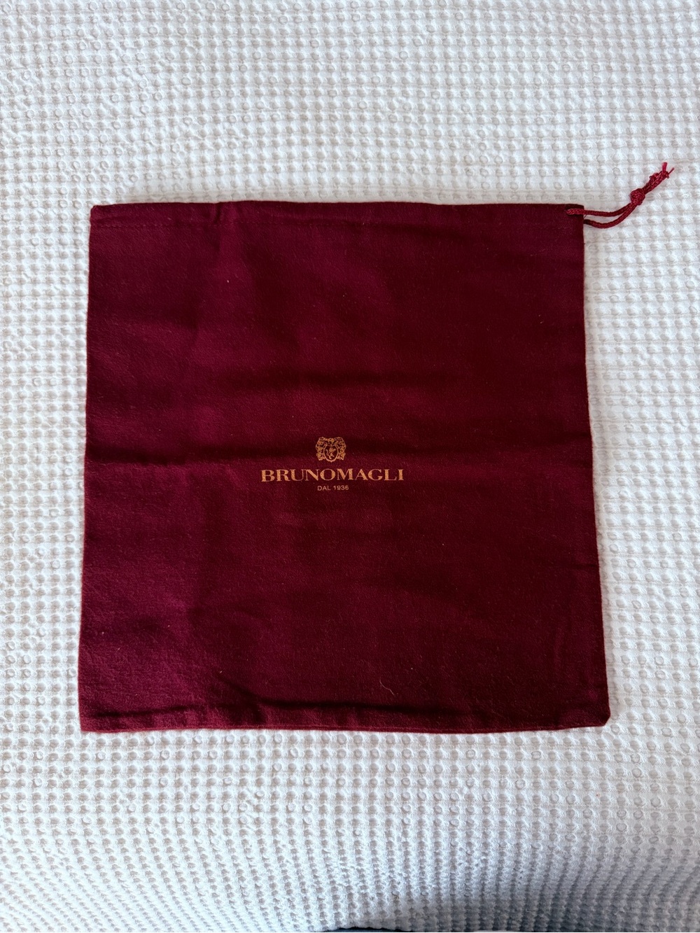 Bruno Magli Maroon Drawstring Dust Bag Shoe Handbag Storage 14 x 13.5